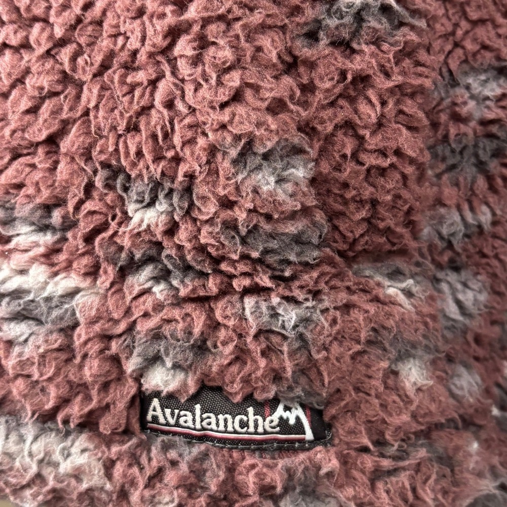 Avalanche Sherpa Fleece Jacket Small Mauve Southwest Full Zip - Picture 8 of 13